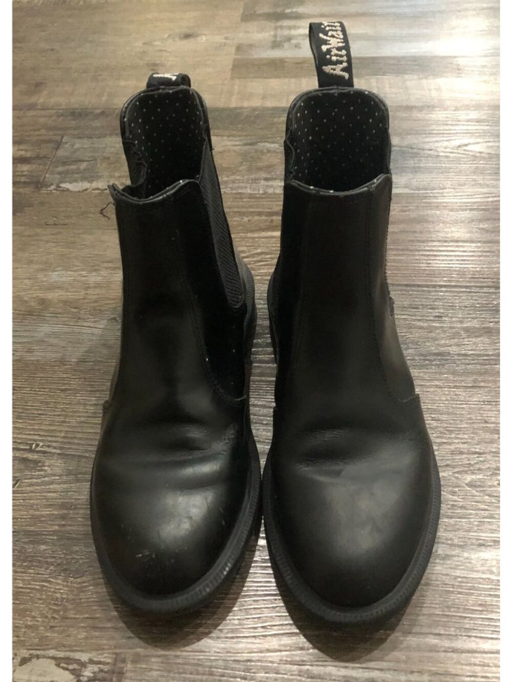 Dr. Martens Flora Chelsea Boot Womens Size 6 Black Polished Leather - Picture 4 of 6